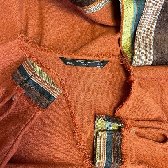 Zara Trafaluc Retro Boho Vibe Tunic Dress With Pockets Burnt Orange
Size Medium - Picture 6 of 7
